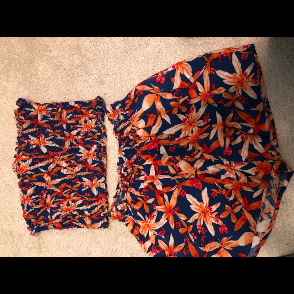 Summery Shorts and Tube-top Set